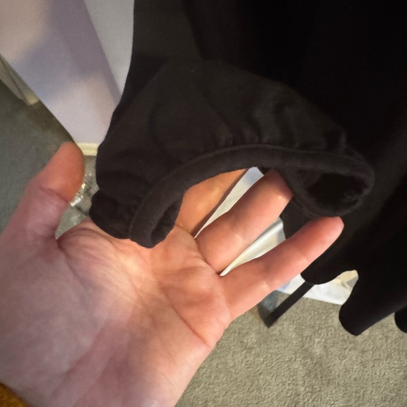 Croft & Barrow Black Women's Blouse with Tie Neck - Picture 3 of 7